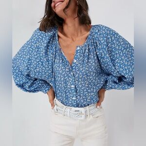 EMERSON FRY Pablo Flowers Frances Blouse Medium